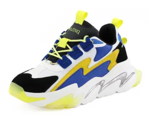 Mazino Crinoid l White Royal Blue Sneakers - Men