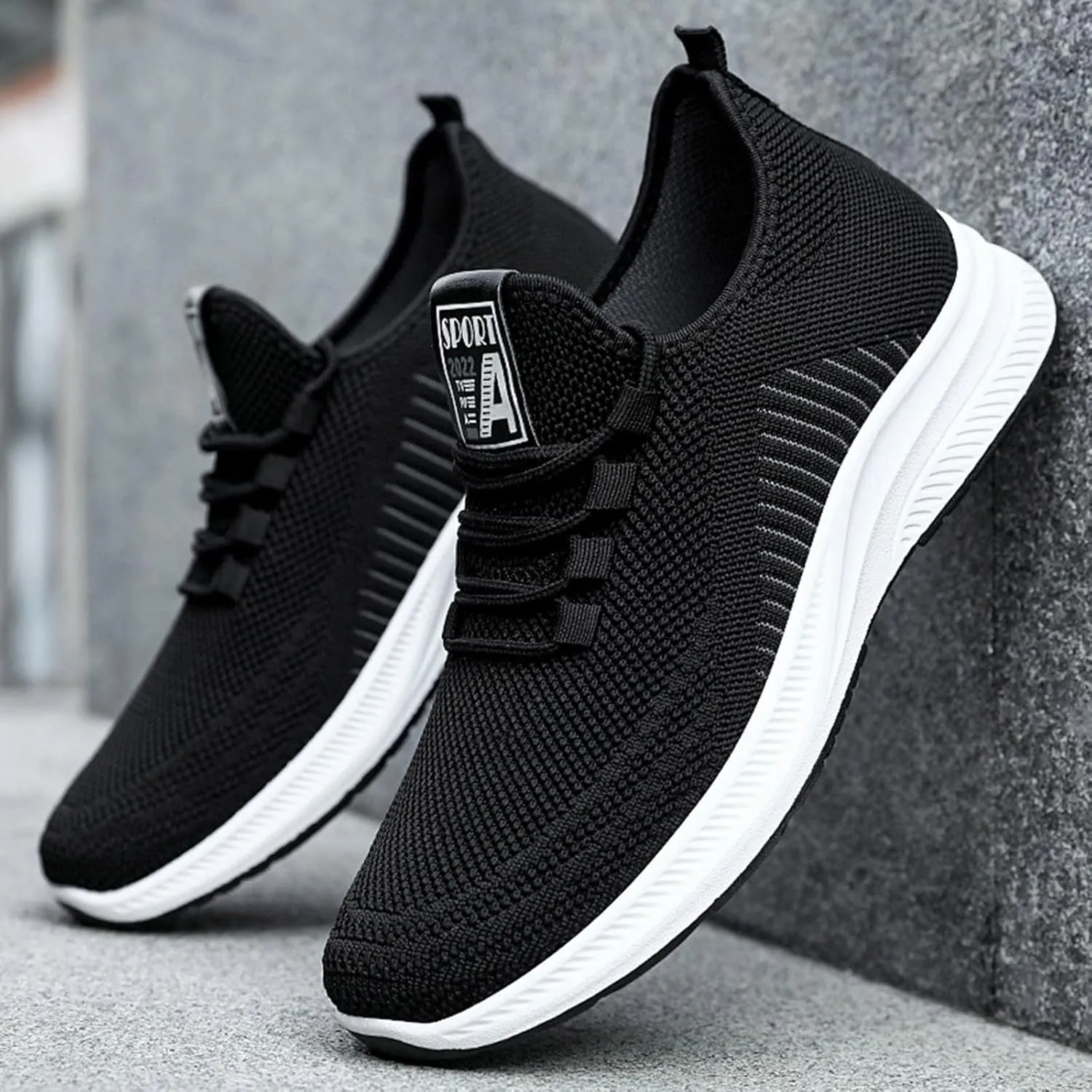 Men's Breathable Stretch Workout Shoes Portable Non Slip Fitness Workout Shoe Men's Comfortable Diabetic Shoes