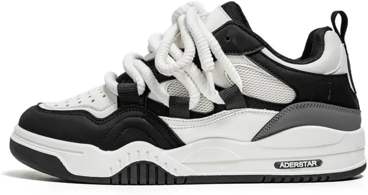 Men's Casual Shoes Fashion Platform Chunky Sneakers Trendy Comfortable All Seasons Men's Lace Up Sneakers