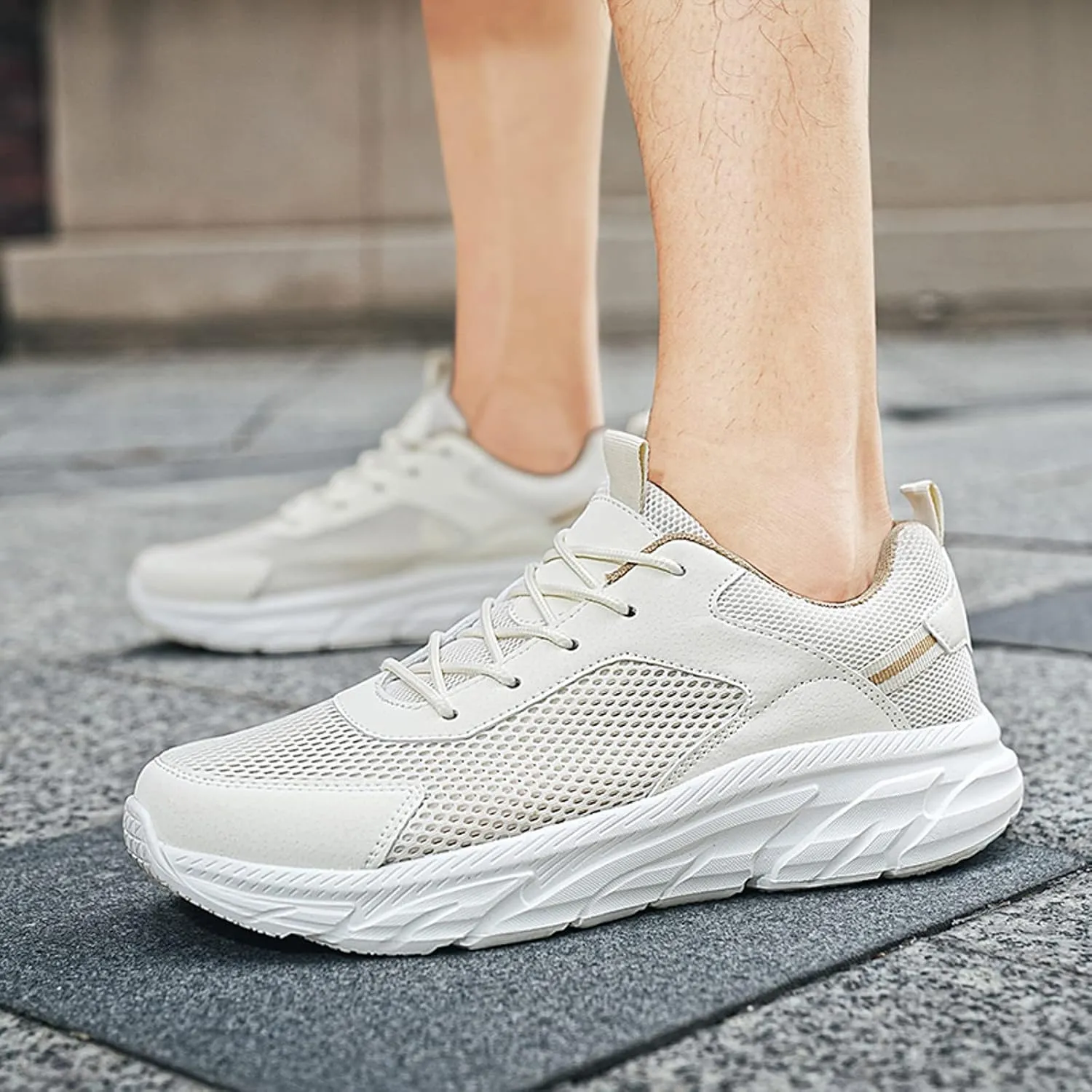 Men's Classic Casual Jogging Sneakers Portable Non Slip Fitness Workout Shoe Athletic Fashion Sneakers for Men