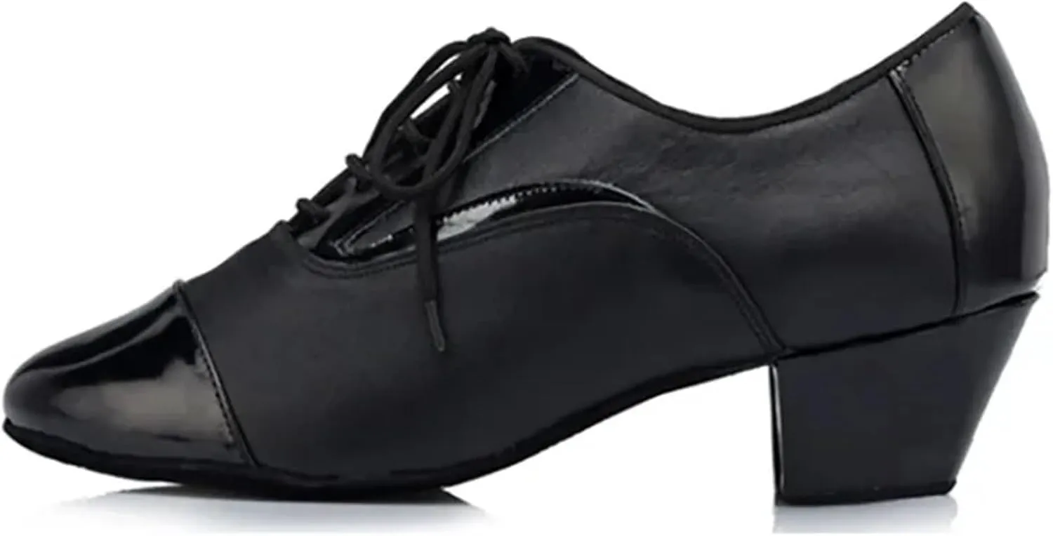 Men's Latin Dance Shoes Latin Dance Shoes Men's Leather Dance Shoes Adult Outdoor Samba Cha Cha Tango Salsa Dance Shoes