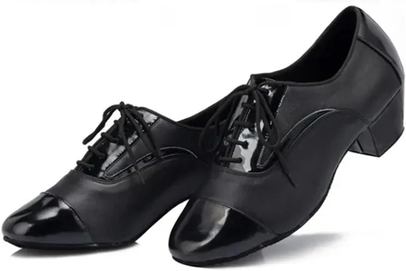 Men's Latin Dance Shoes Latin Dance Shoes Men's Leather Dance Shoes Adult Outdoor Samba Cha Cha Tango Salsa Dance Shoes