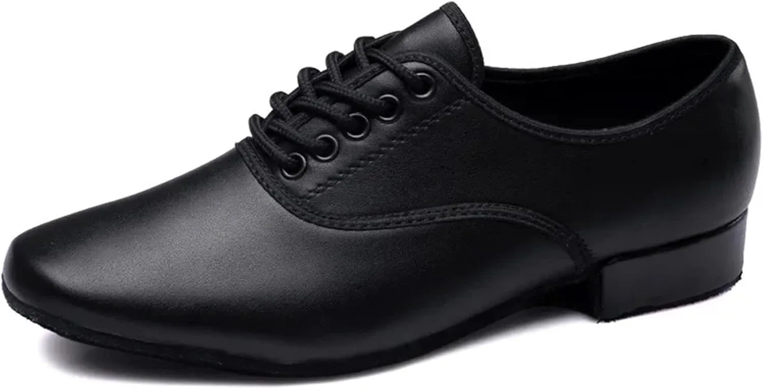 Men's Latin Dance Shoes Salsa Dance Shoes Men Latin Dance Shoes Genuine Leather Soft Sole Men's Tango Ballroom Modern Dancing Shoes