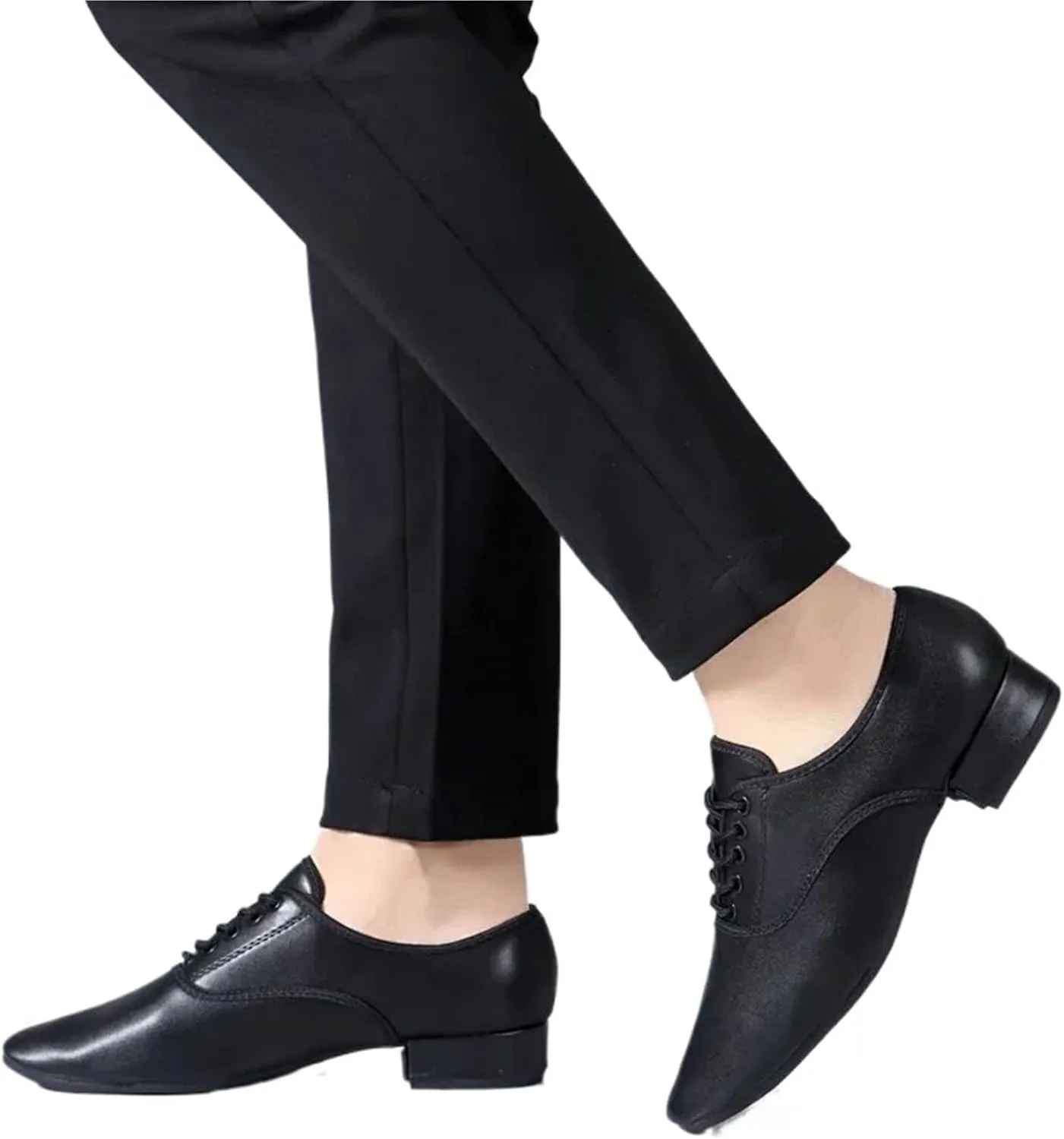 Men's Latin Dance Shoes Salsa Dance Shoes Men Latin Dance Shoes Genuine Leather Soft Sole Men's Tango Ballroom Modern Dancing Shoes