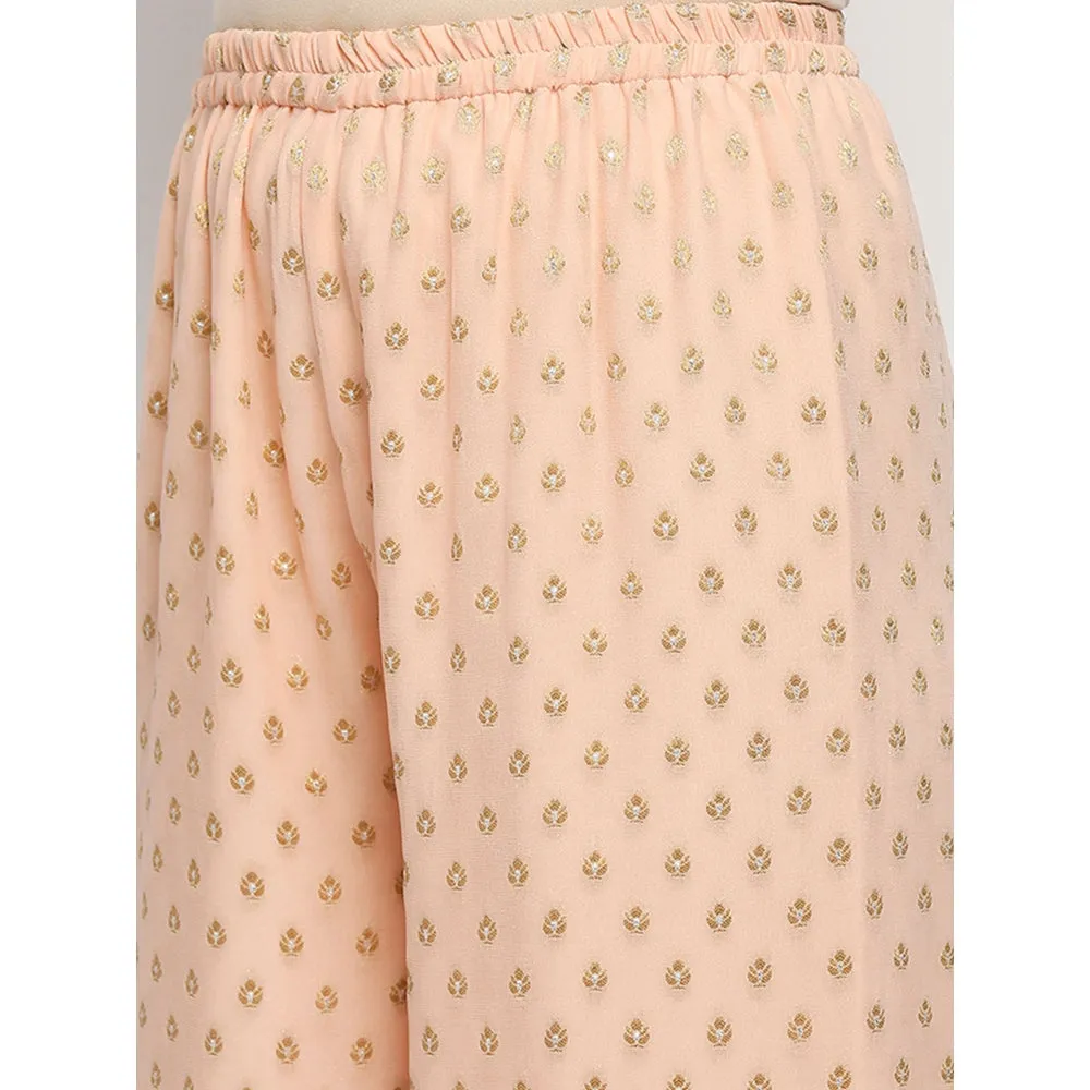 Monk & Mei Nuuh -Kaftan And Palazzo With Belt-Pink (Set Of 3)