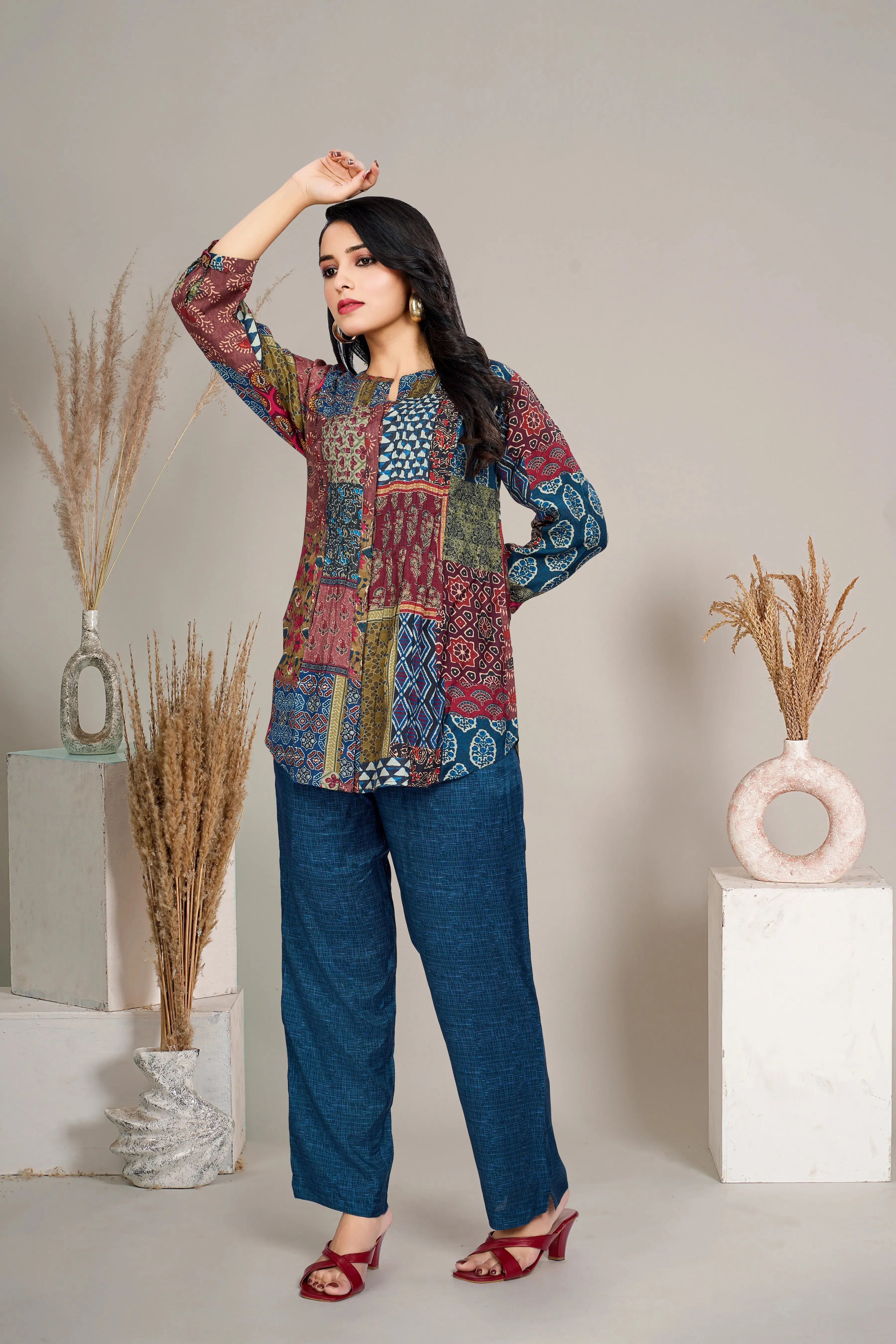 Multicolored Printed Co-Ord Set