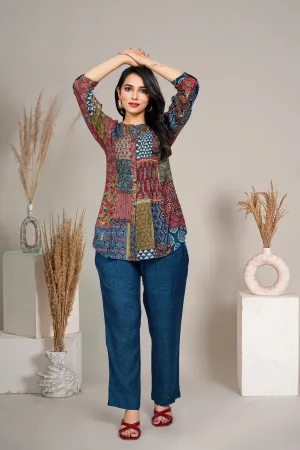 Multicolored Printed Co-Ord Set