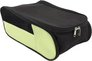 Portable Dustproof Breathable Golf Shoe Bag Golf Shoe Storage Bag for Travel Men Women (Black)(Color:Black Green)
