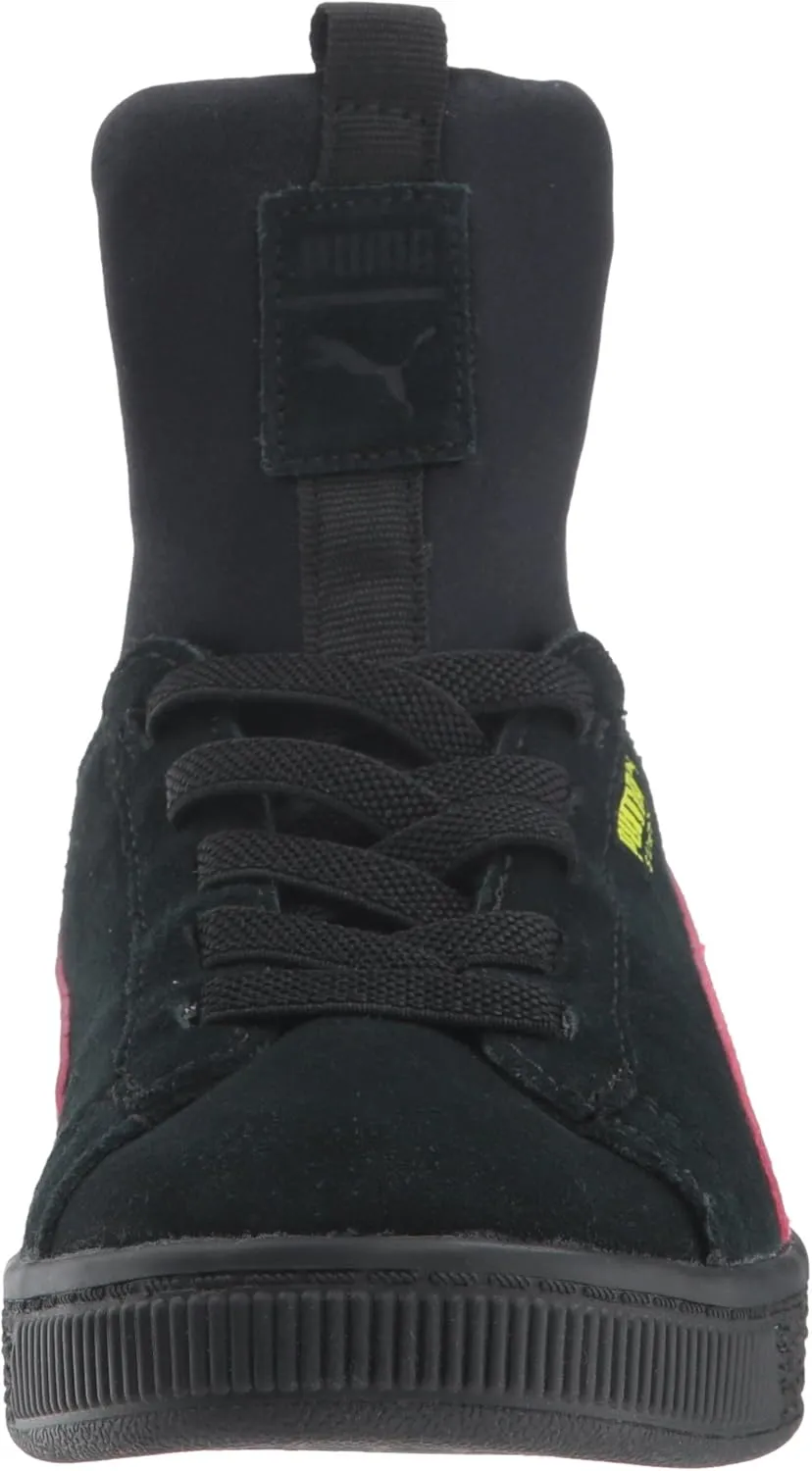 PUMA unisex-kids Suede Fierce Patent Block Jr Sneaker