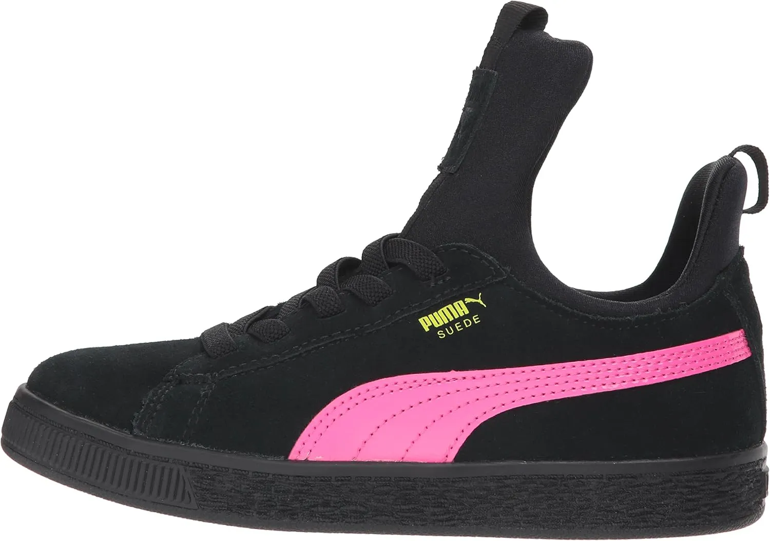 PUMA unisex-kids Suede Fierce Patent Block Jr Sneaker