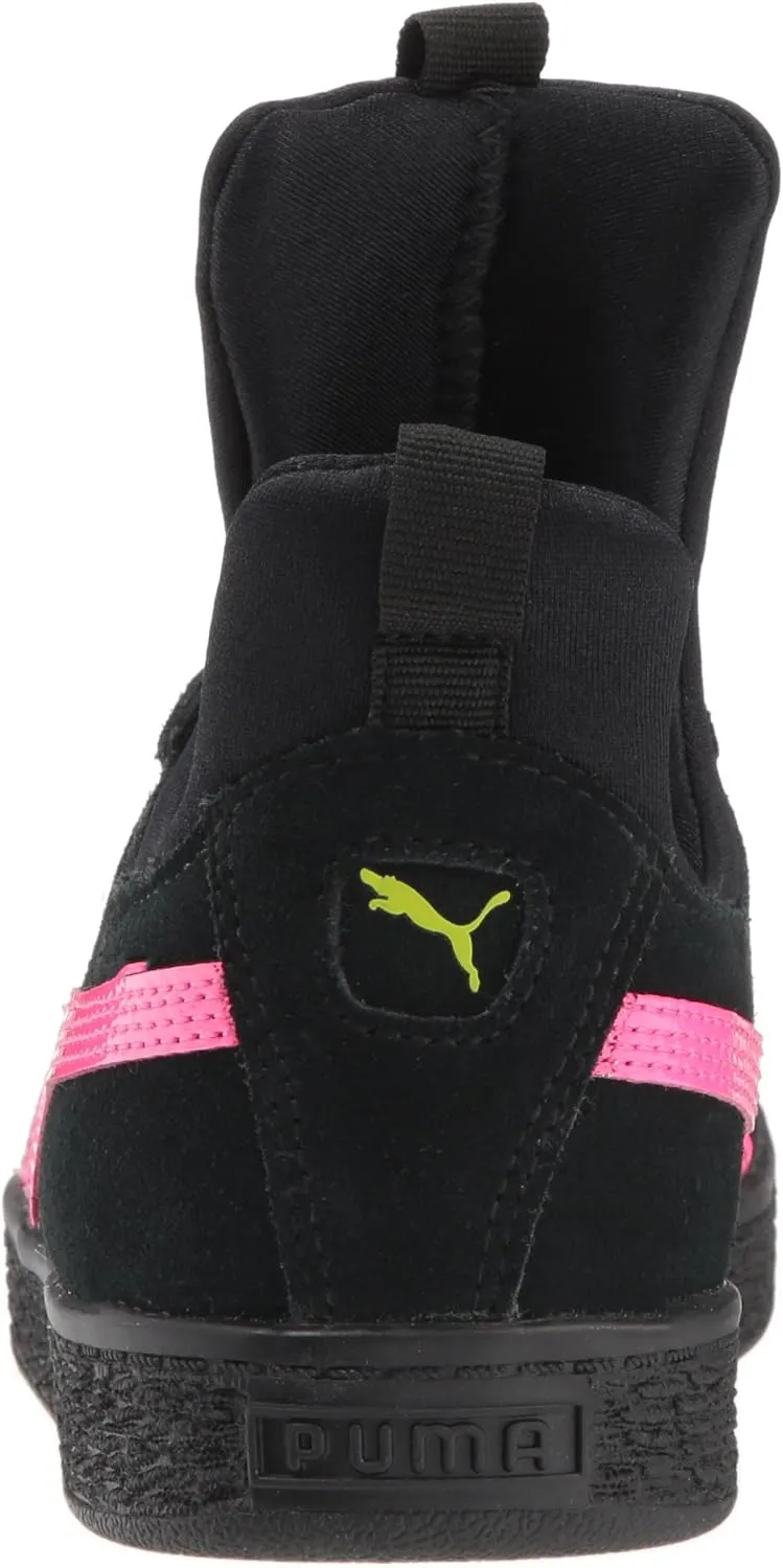 PUMA unisex-kids Suede Fierce Patent Block Jr Sneaker