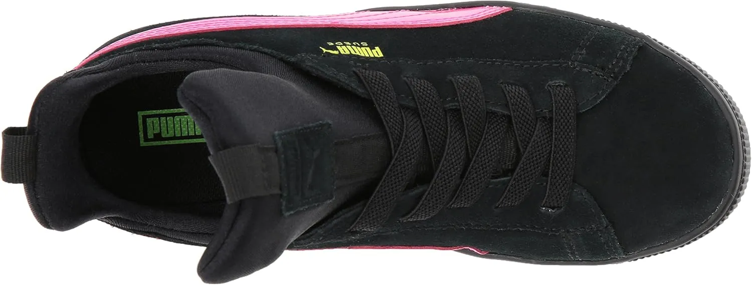 PUMA unisex-kids Suede Fierce Patent Block Jr Sneaker