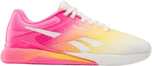 Reebok Women's Nano X5 Legacy Sneaker, Chalk/Atomic Pink/Golden Haze, 7