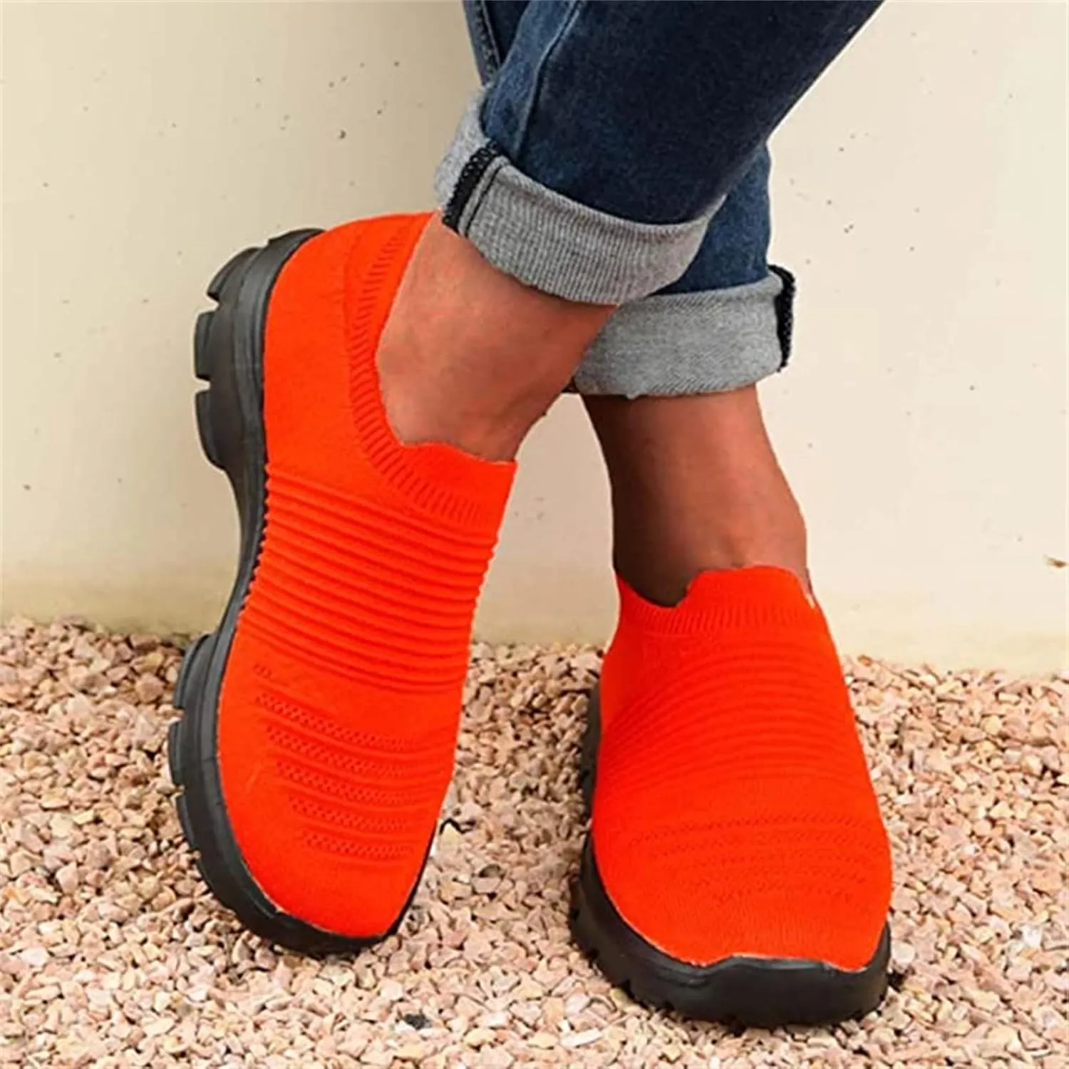 Shoes For Women Sneakers Trendy Walking Tennis Shoes Slip On Memory Foam Casual Athletic Running Sneakers for Gym Travel