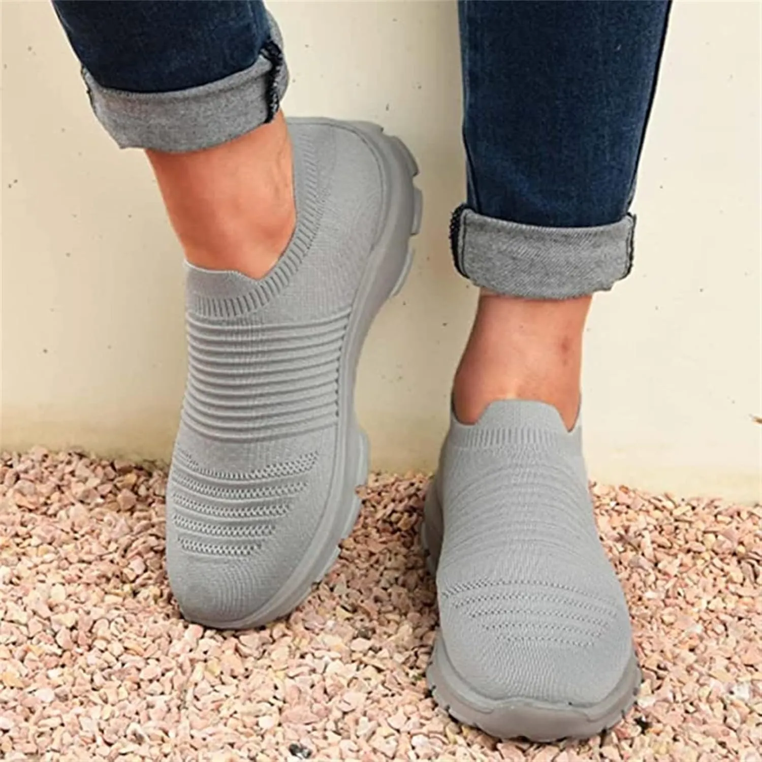 Shoes For Women Sneakers Trendy Walking Tennis Shoes Slip On Memory Foam Casual Athletic Running Sneakers for Gym Travel