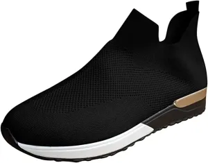 Shoes For Women Trendy Sneakers Walking Shoes Comfort Light Weight Mesh Casual Athletic Gym Tennis Running Slip On Sneakers