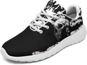 Skull Running Shoes for Women Men Mesh Breathable Comfort Walking Sneaker Sports Athletic Halloween Shoes