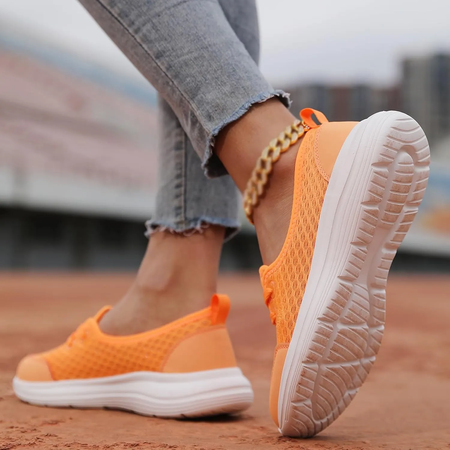 Slip On Orthopedic Sneakers for Women Soft Sole Mesh Comfort Arch Support Shoes Lightweight Wide Width Non Slip Shoes Woven Low Top Walking Shoe Summer Casual Sneaker