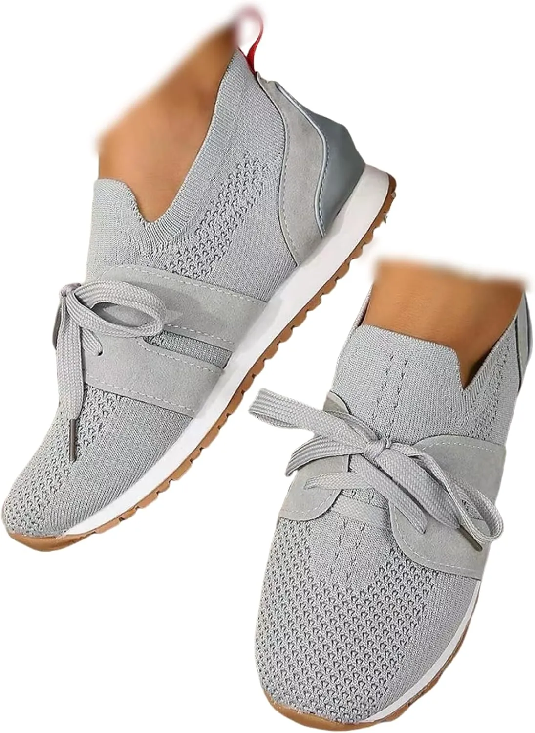Slip On Sneakers Women Arch Support Walking Running Shoes Breathable Lightweight Athletic Gym Workout Tennis Shoes