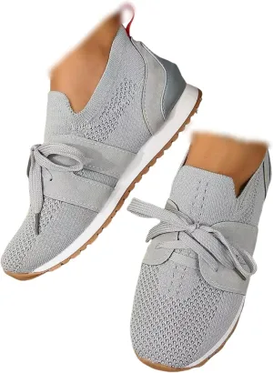 Slip On Sneakers Women Arch Support Walking Running Shoes Breathable Lightweight Athletic Gym Workout Tennis Shoes