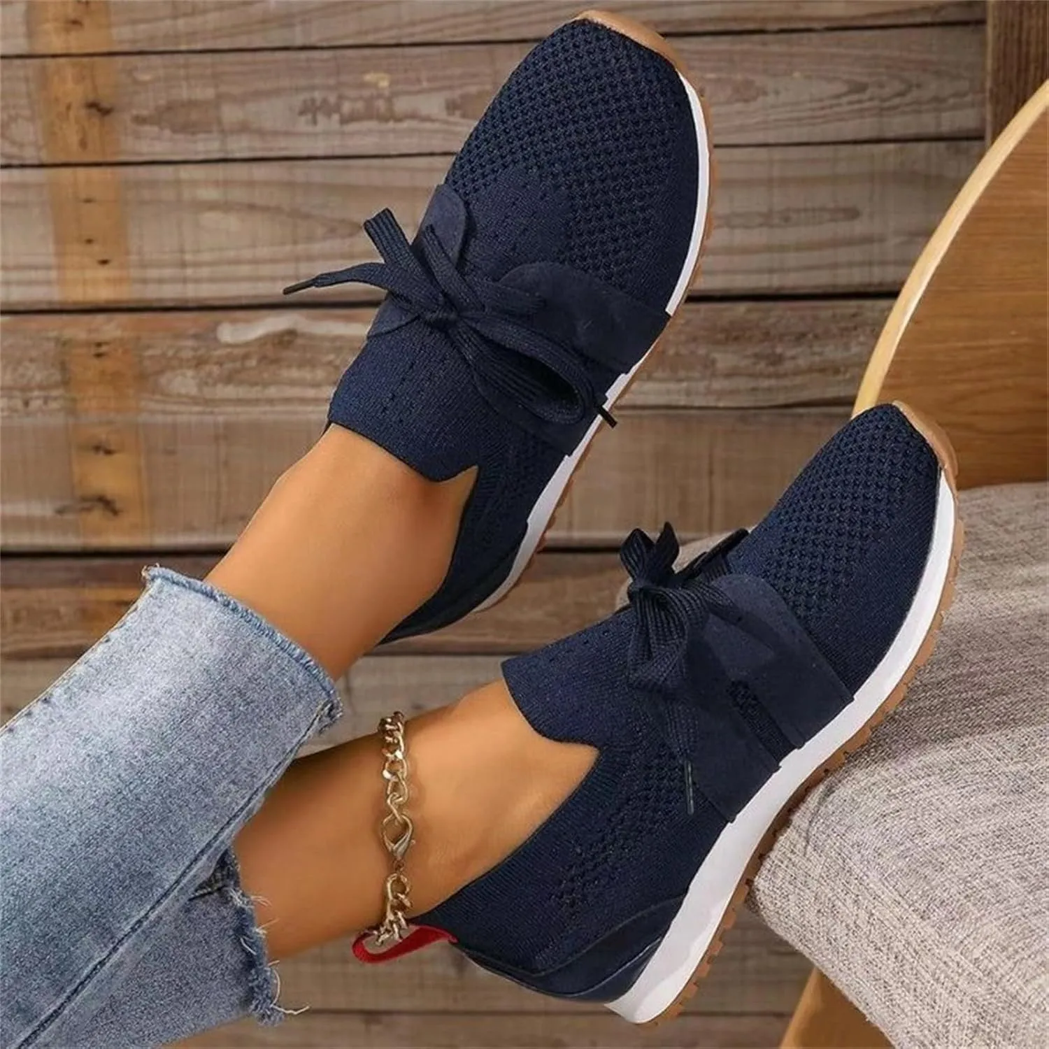Slip On Sneakers Women Arch Support Walking Tennis Shoes Memory Foam Lightweight Casual Athletic Running Gym Shoes