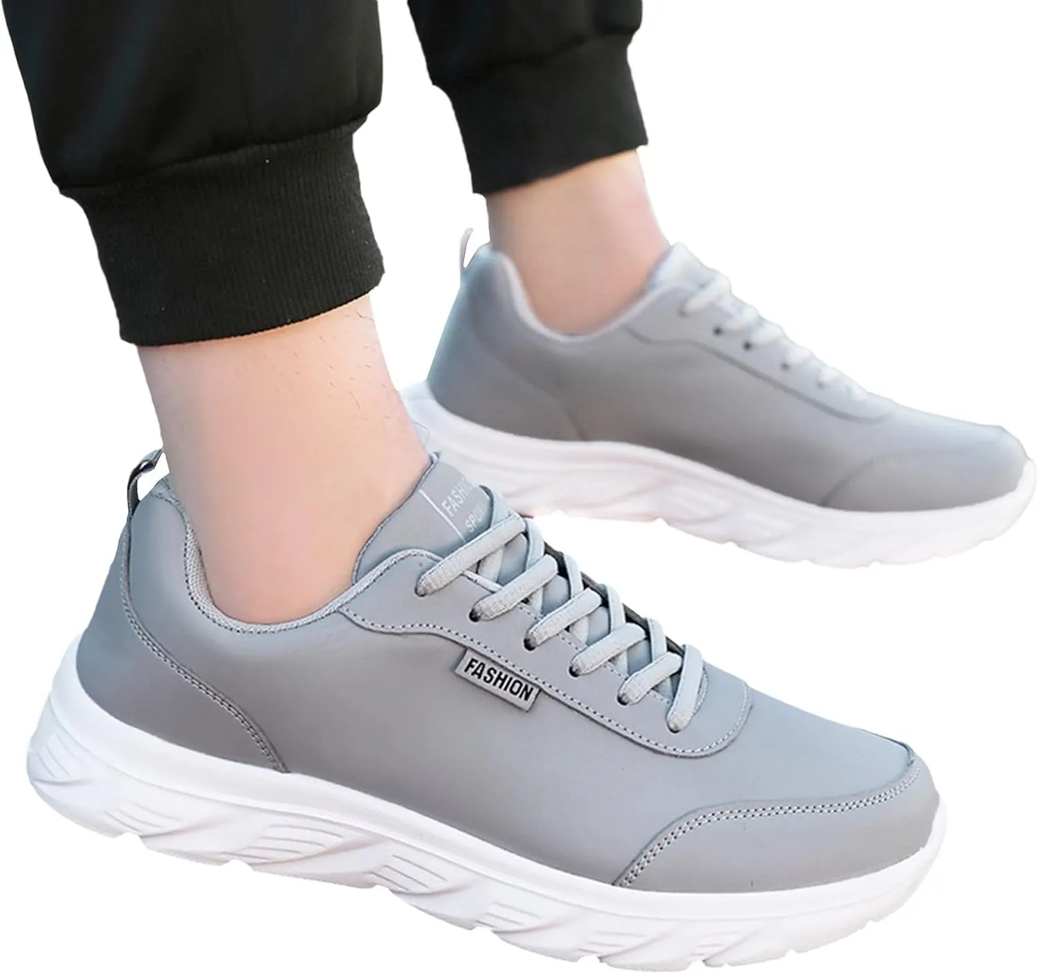 Sneakers for Men Waterproof Walking Shoes Comfortable Lightweight Casual Sports Shoes Lace Up Fashion Running Shoes