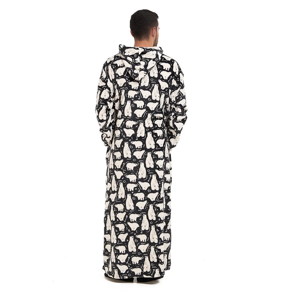 Snuggs Monk Wearable Blanket Polar Bear Black
