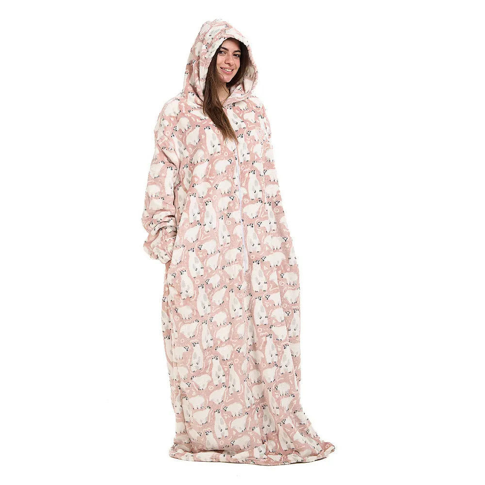 Snuggs Monk Wearable Blanket Polar Bear Cashmere