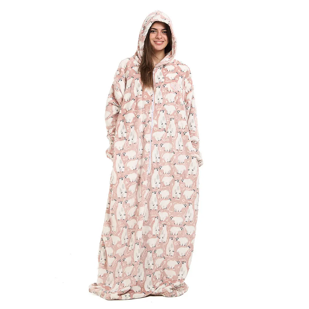 Snuggs Monk Wearable Blanket Polar Bear Cashmere