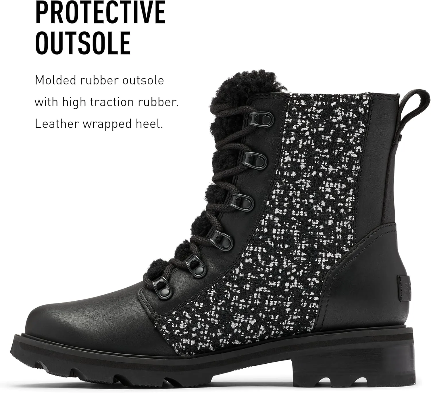 Sorel Women's Lennox Lace Cozy Rain Boot  Waterproof Suede Boots