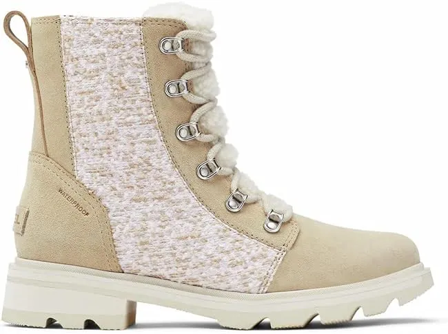 Sorel Women's Lennox Lace Cozy Rain Boot  Waterproof Suede Boots