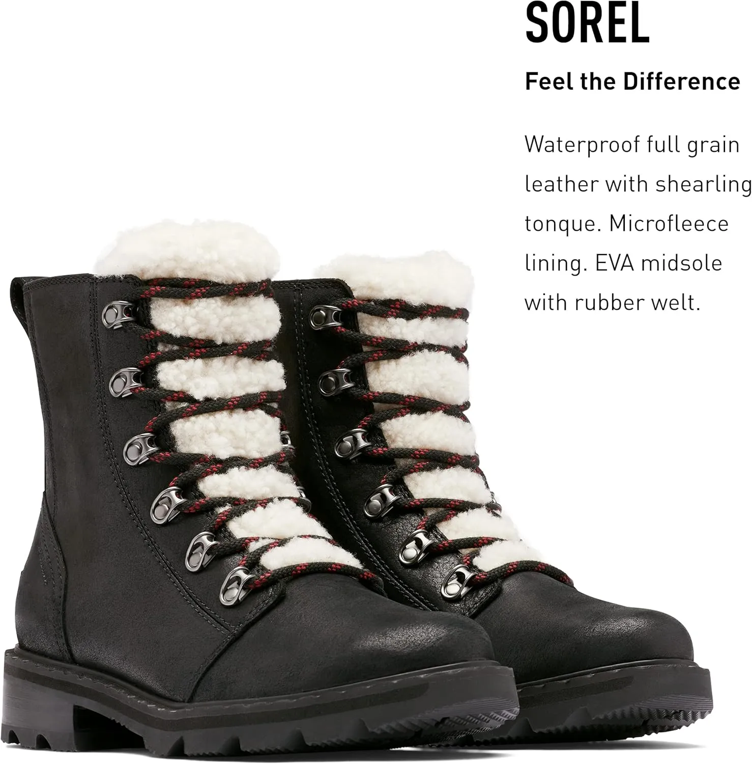Sorel Women's Lennox Lace Cozy Rain Boot  Waterproof Suede Boots