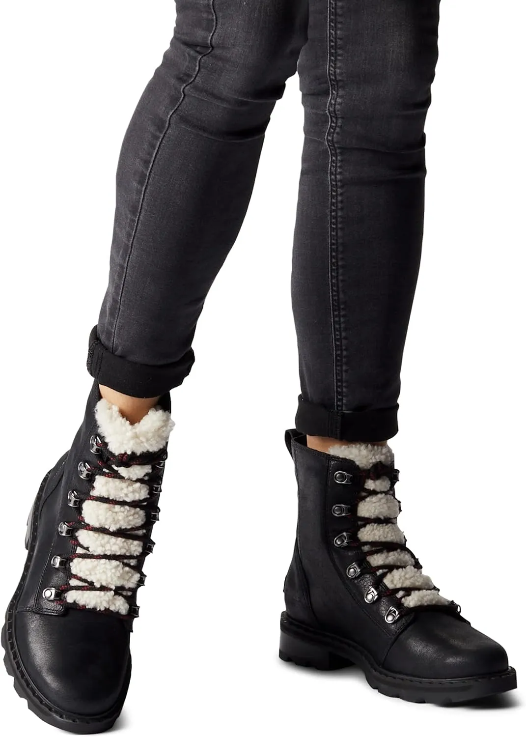 Sorel Women's Lennox Lace Cozy Rain Boot  Waterproof Suede Boots
