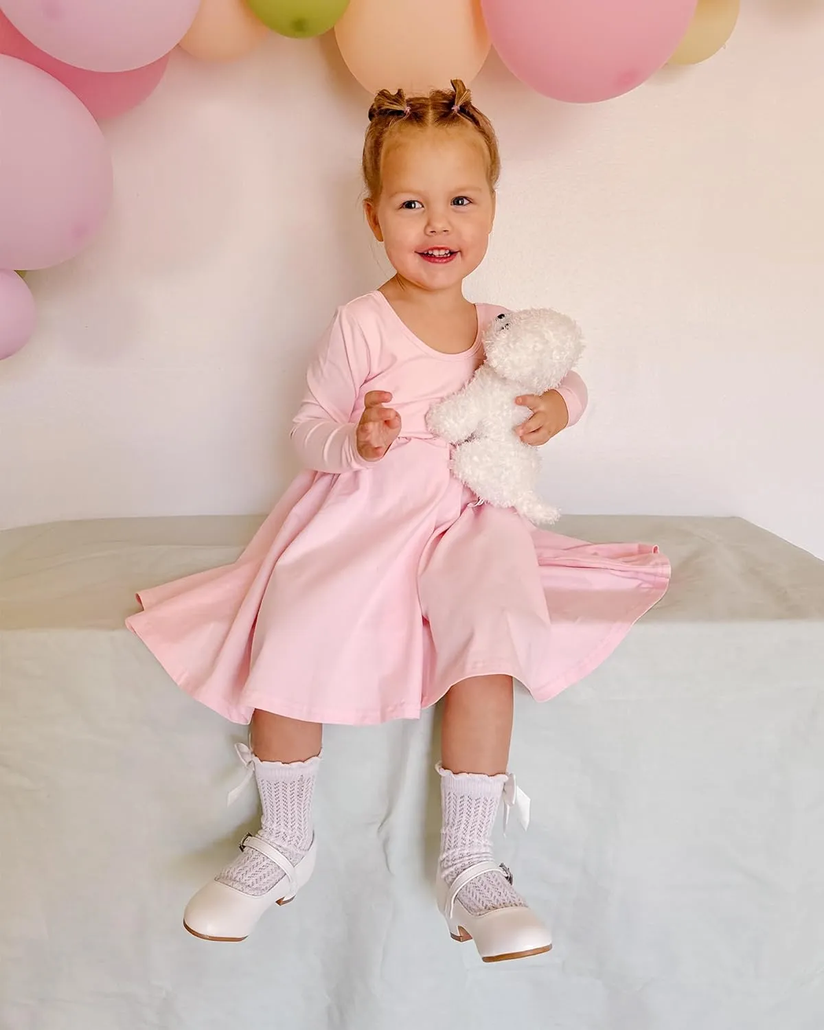 Stelle Girls Glossy Dress Shoes Mary Jane Heels Party Wedding Princess School Uniform Shoes for Kids and Toddlers