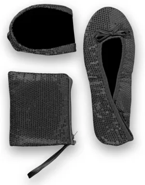Stylish Foldable Ballet Flats for Women Portable Roll Up Travel Shoes for Wedding Bridesmaid Includes Carrying Pouch