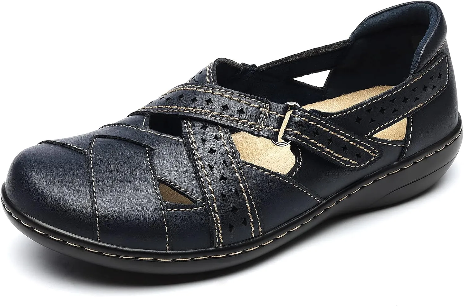 TERRIKAT Women's Casual Loafers Cute Slip On Comfort Walking Flats Leather Driving Moccasins Fashion Closed Toe Boat Shoes