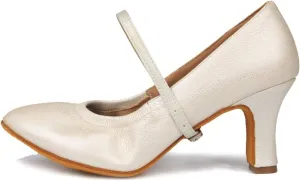 TINRYMX Women Latin Dance Shoes Closed Toe Ballroom Salsa Tango Practice Performance Dancing Shoes, CMJ-5003-7