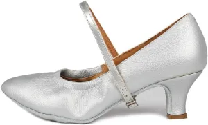 TINRYMX Women's Latin Dance Shoes Ballroom Closed Toe Low Heel Salsa Practice Performance Dance Shoes, CMJ-5003-5