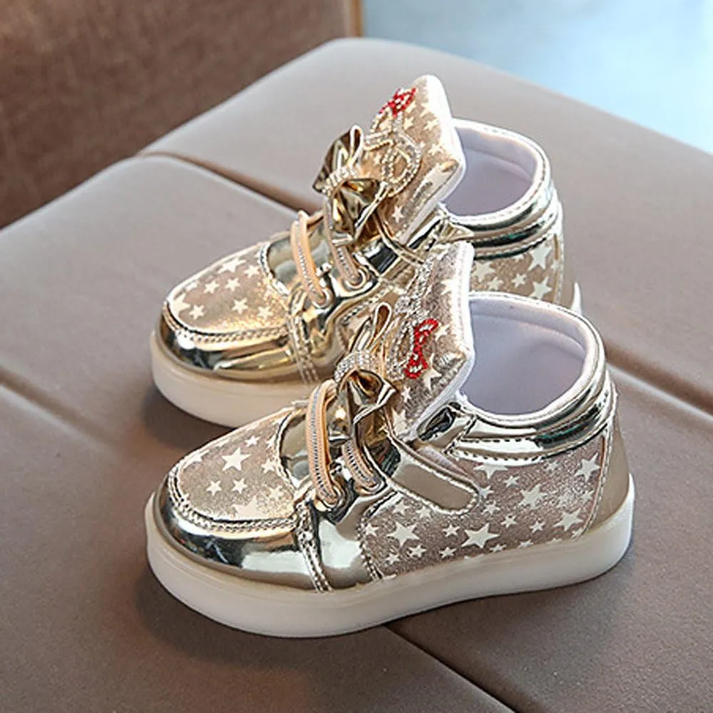 Toddler Baby Fashion Star Luminous Child Casual Colorful Light Shoes Fashion LED Light Baby Shoes Casual