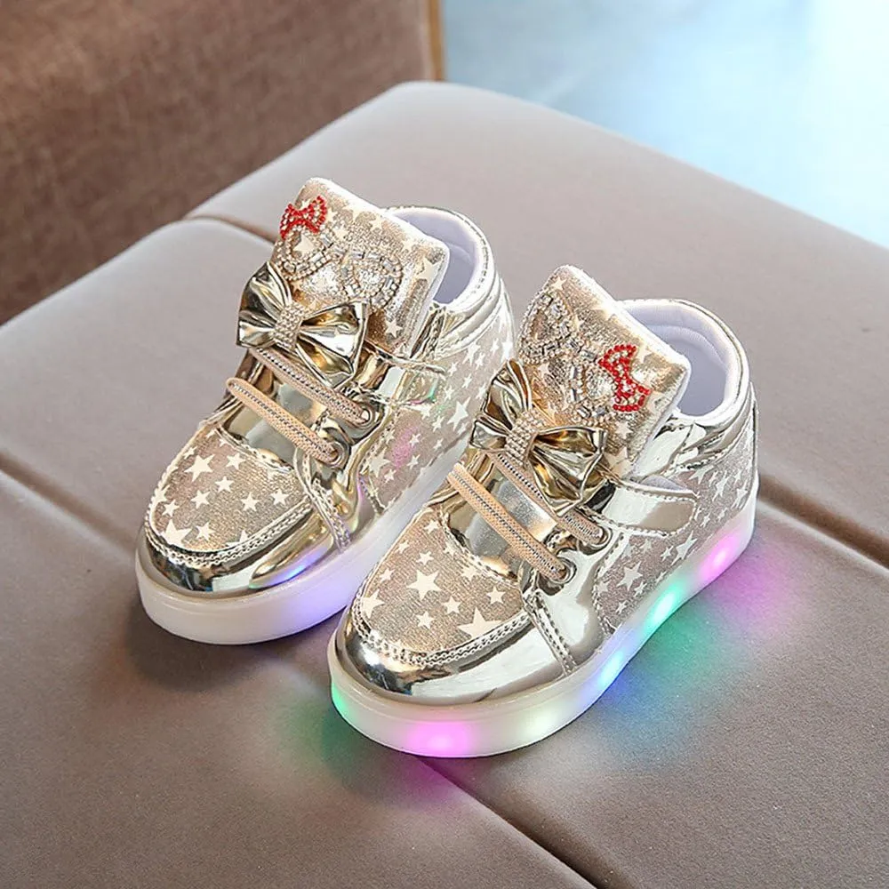 Toddler Baby Fashion Star Luminous Child Casual Colorful Light Shoes Fashion LED Light Baby Shoes Casual