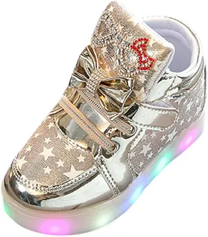 Toddler Baby Fashion Star Luminous Child Casual Colorful Light Shoes Fashion LED Light Baby Shoes Casual