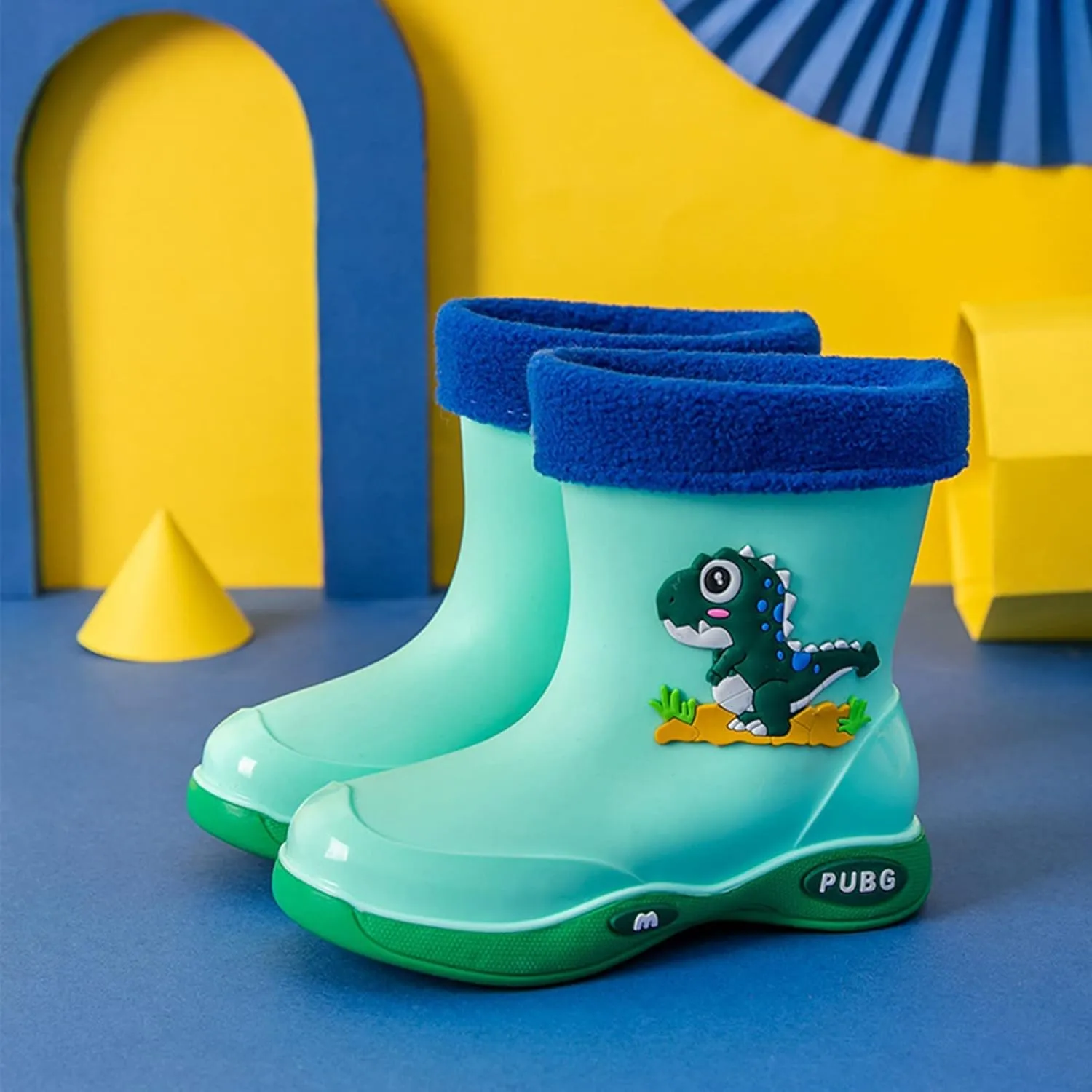 Toddler Kids Lightweight Waterproof Rain Boot with Cozy ining Outdoor Boots for Boys Girls Rubber Boots Girls Size 3