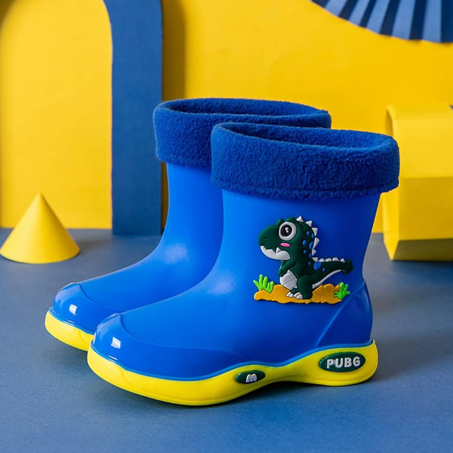 Toddler Kids Lightweight Waterproof Rain Boot with Cozy ining Outdoor Boots for Boys Girls Rubber Boots Girls Size 3