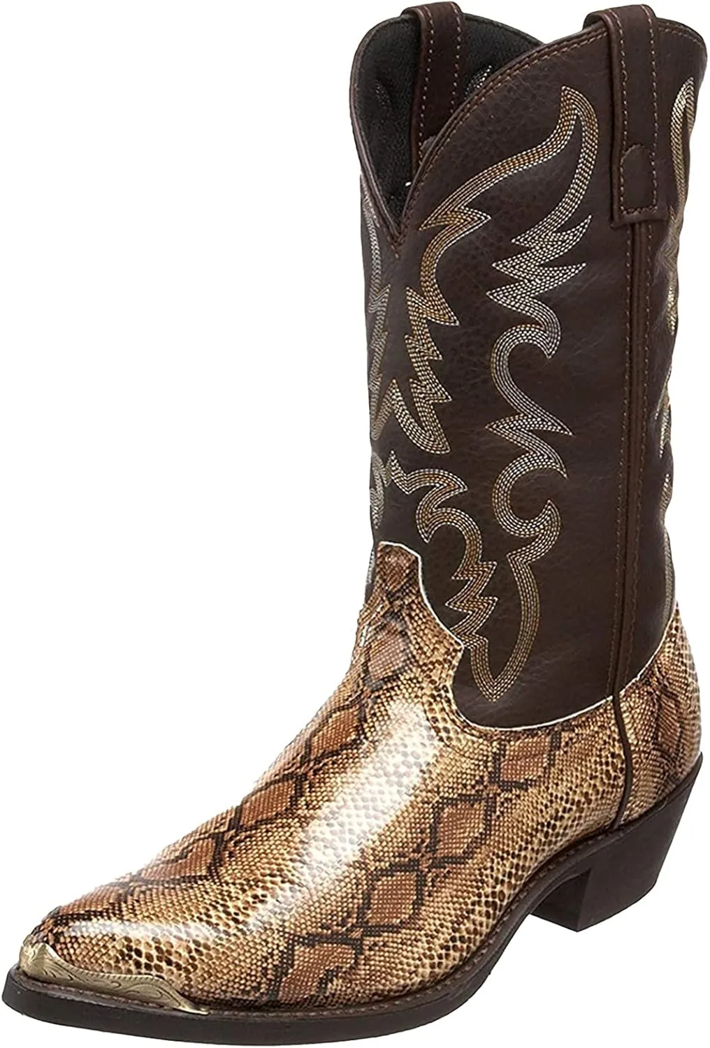 Traditional Country Boots For Men Pull On Steel Toe Boots Work Boots For Men Western Pointed Toe Cowboy Boots