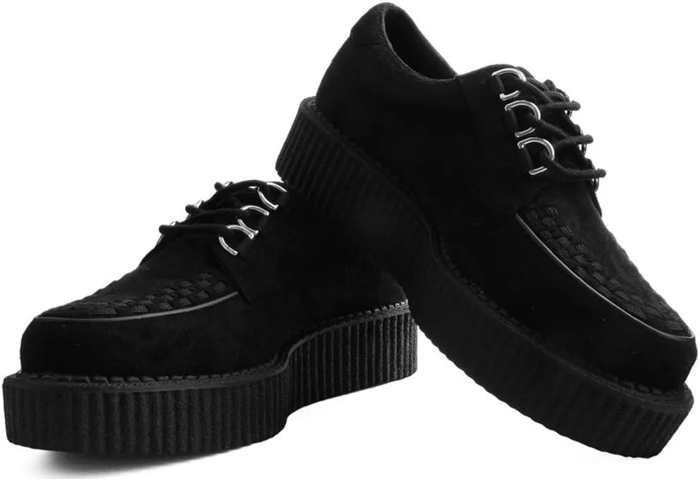 T.U.K. Anarchic Faux Suede Black Creeper Shoes