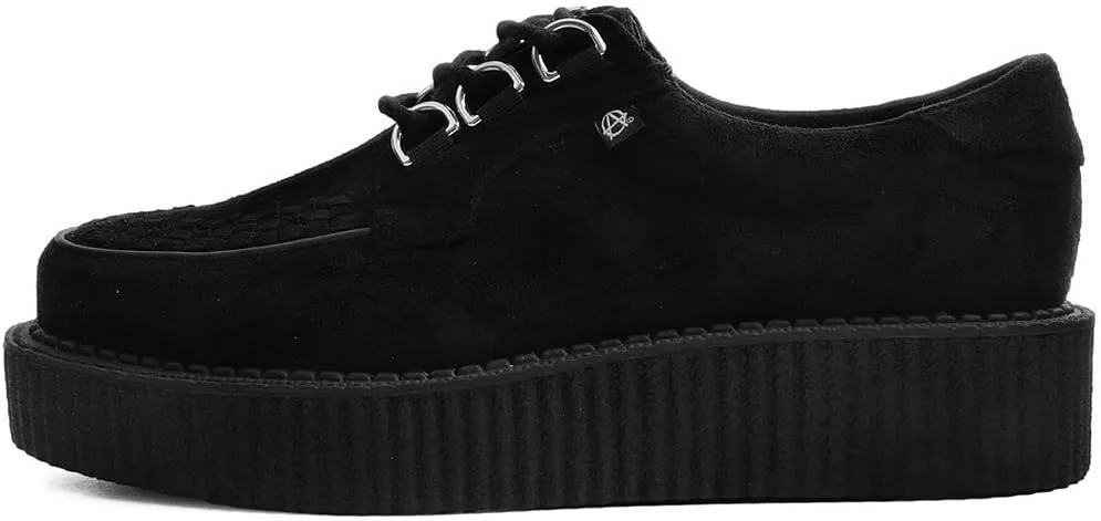 T.U.K. Anarchic Faux Suede Black Creeper Shoes