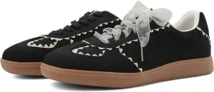 UBWDU Lace Fashion Ballet Sneakers for Women 2025  Trendy Cute Crochet Ribbon Lace-Up Casual Spring Shoes