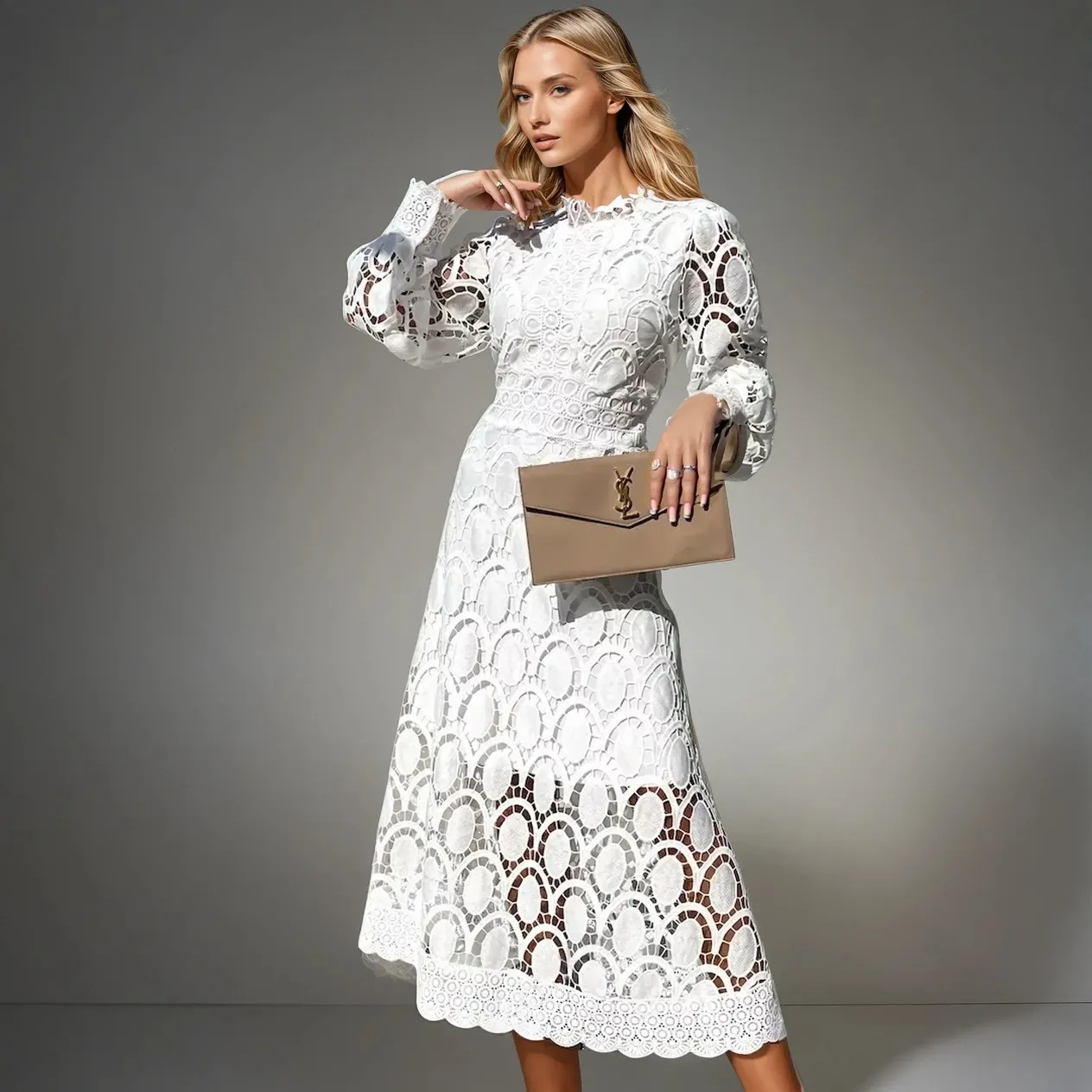 Vivienne  Long Patchwork Dress