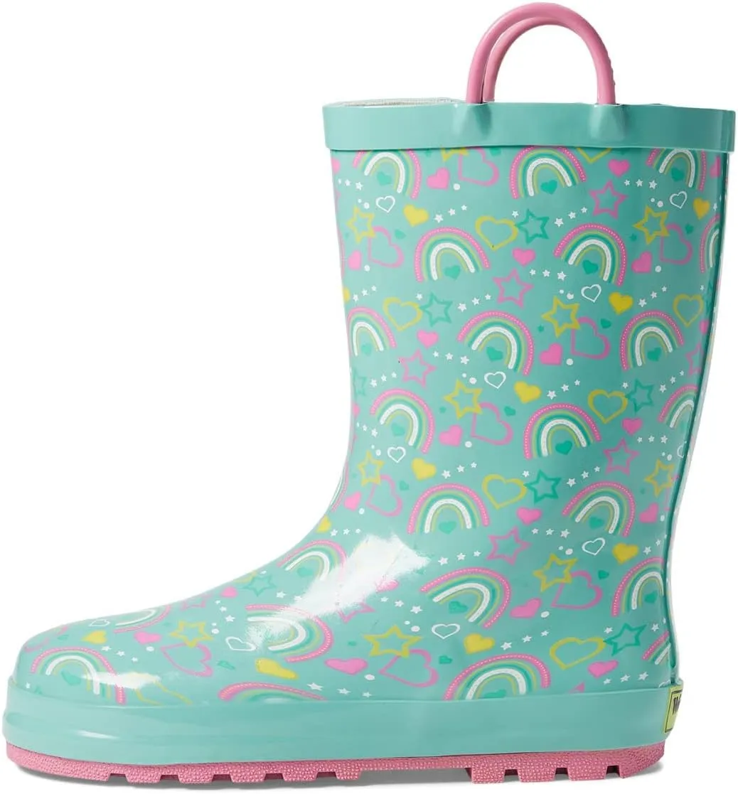 Western Chief Unisex-Child Confetti Rainbow Rain Boots (Toddler/Little Kid)