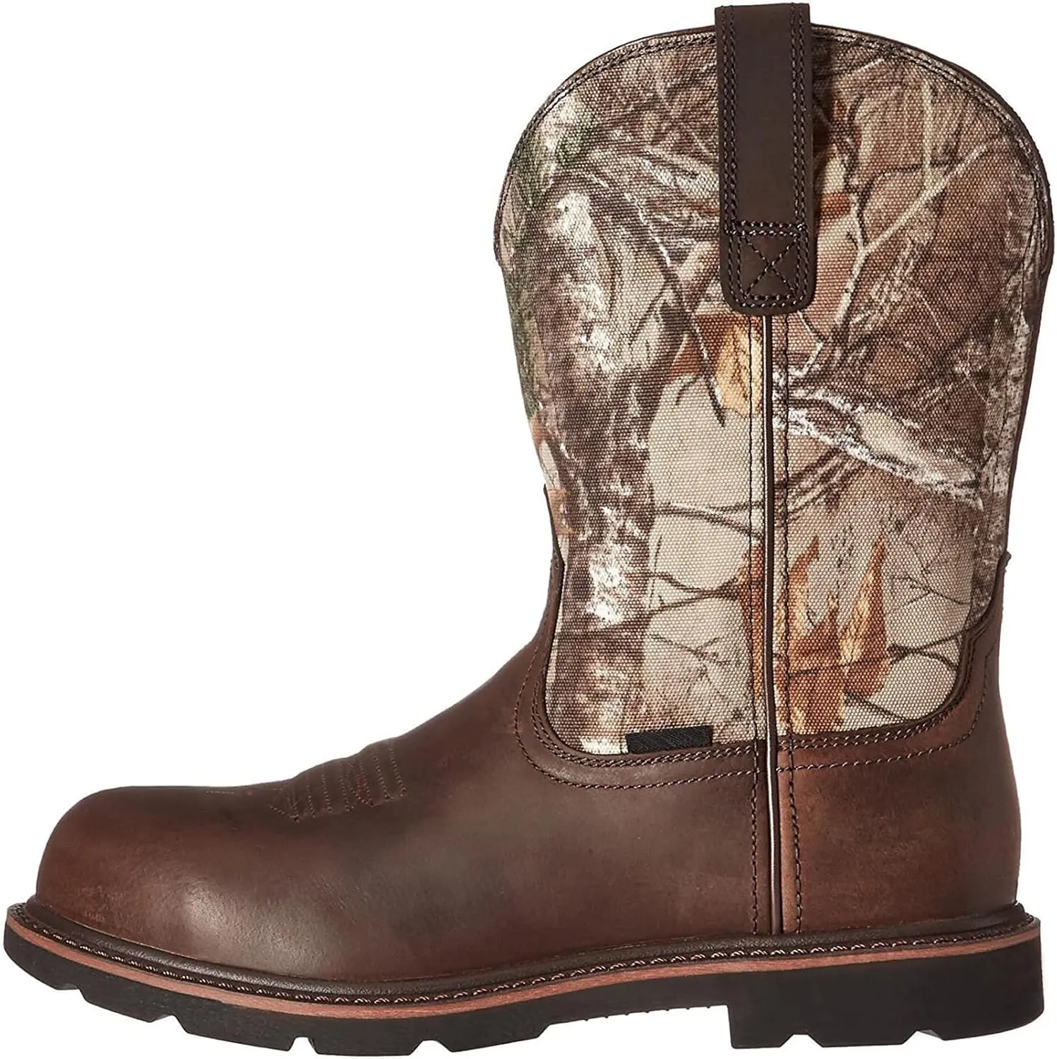 Western Cowboy Boots Mens Brown Cowboy Boots Square Toe Shoes Fall Boots Leather Country Work Boot